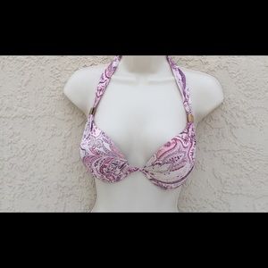 Victoria’s Secret Paisley bikini padded top 32D